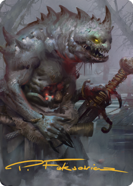 Gray Slaad Art Card (Gold-Stamped Signature) [Commander Legends: Battle for Baldur's Gate Art Series] | Jack's On Queen