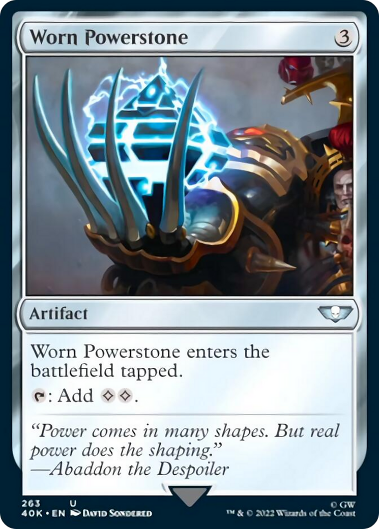 Worn Powerstone (Surge Foil) [Universes Beyond: Warhammer 40,000] | Jack's On Queen