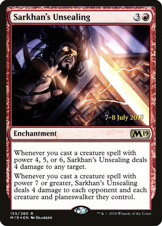 Sarkhan's Unsealing [Core Set 2019 Promos] | Jack's On Queen