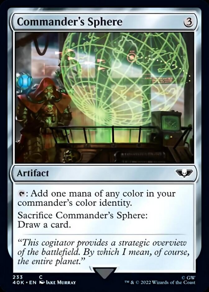 Commander's Sphere (233) (Surge Foil) [Universes Beyond: Warhammer 40,000] | Jack's On Queen