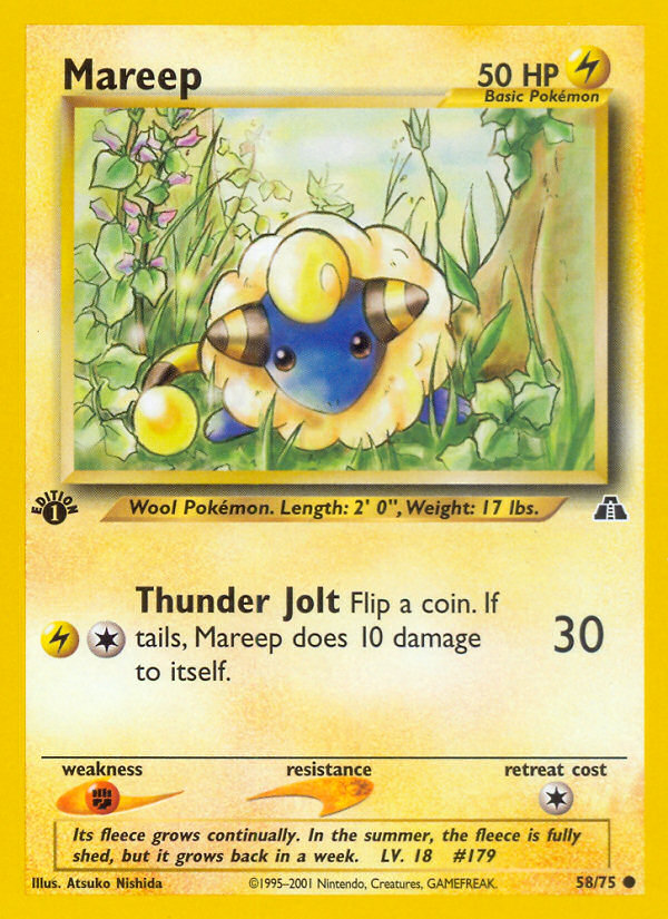 Mareep (58/75) [Neo Discovery 1st Edition] | Jack's On Queen