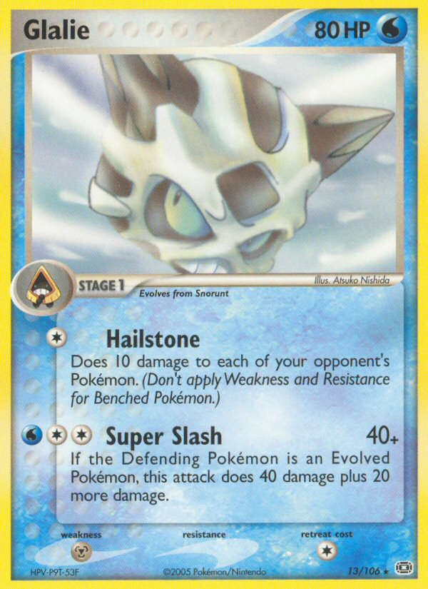Glalie (13/106) [EX: Emerald] | Jack's On Queen