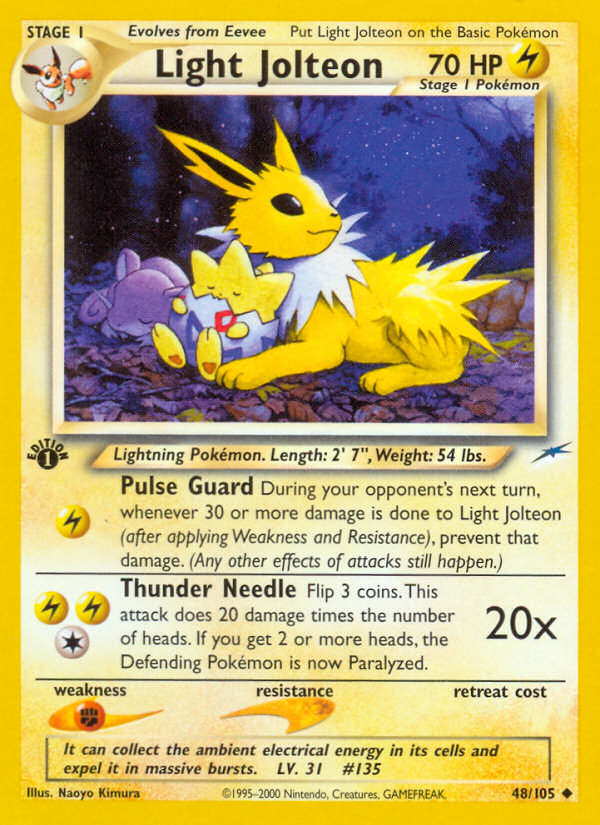 Light Jolteon (48/105) [Neo Destiny 1st Edition] | Jack's On Queen