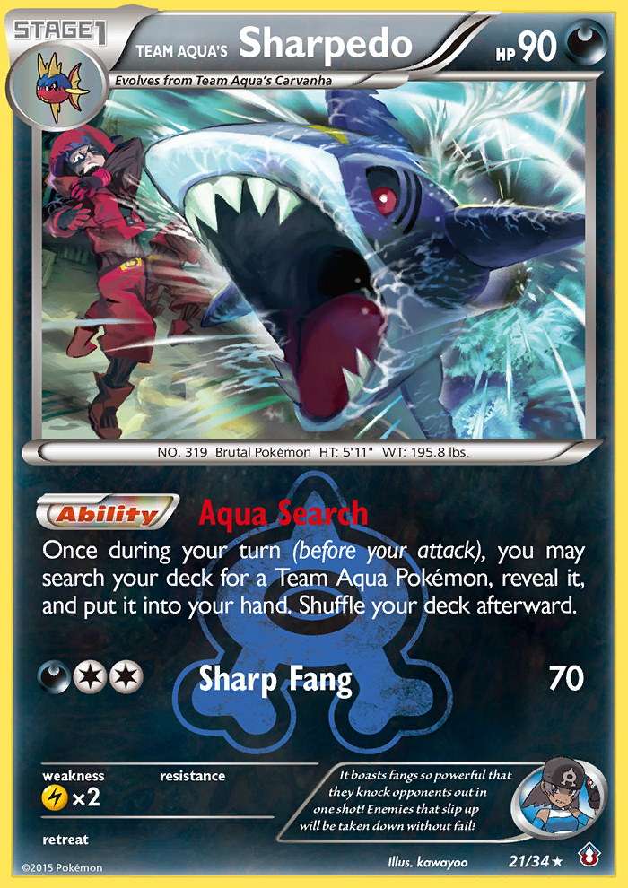 Team Aqua's Sharpedo (21/34) [XY: Double Crisis] | Jack's On Queen