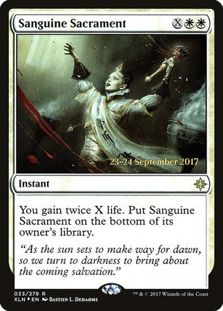 Sanguine Sacrament [Ixalan Promos] | Jack's On Queen