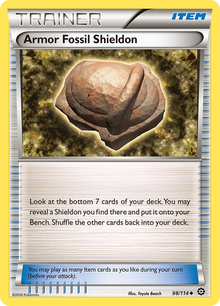 Armor Fossil Shieldon (98/114) [XY: Steam Siege] | Jack's On Queen