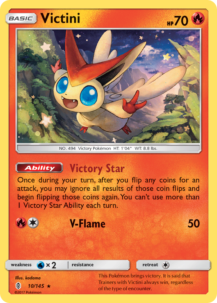 Victini (10/145) [Sun & Moon: Guardians Rising] | Jack's On Queen