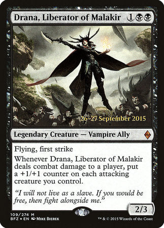 Drana, Liberator of Malakir [Battle for Zendikar Promos] | Jack's On Queen