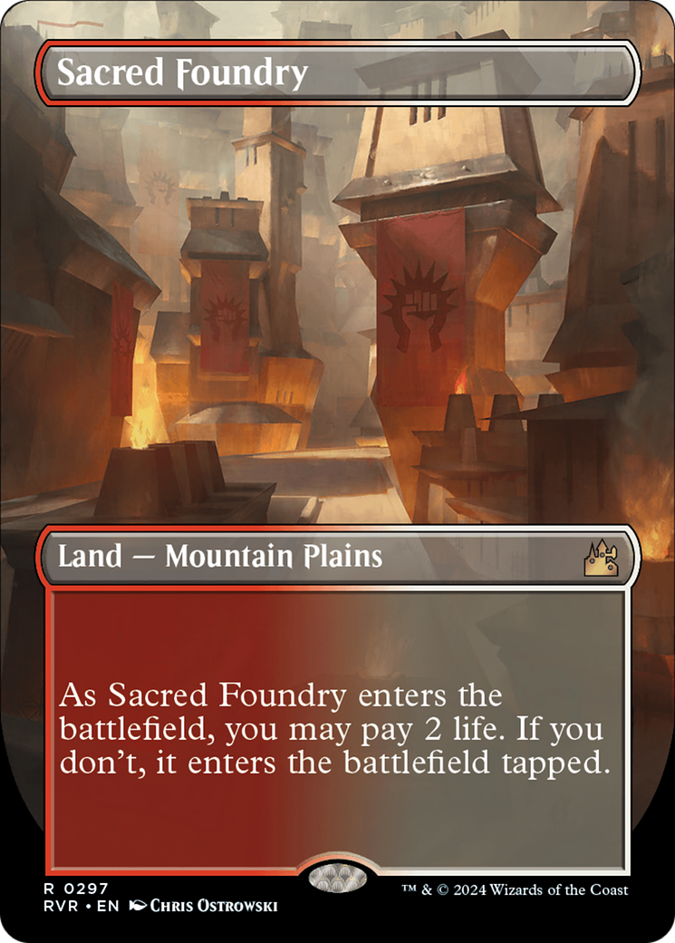 Sacred Foundry (Borderless) [Ravnica Remastered] | Jack's On Queen