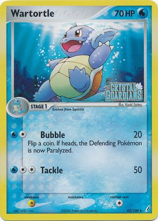 Wartortle (42/100) (Stamped) [EX: Crystal Guardians] | Jack's On Queen