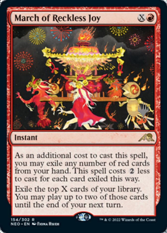 March of Reckless Joy (Promo Pack) [Kamigawa: Neon Dynasty Promos] | Jack's On Queen