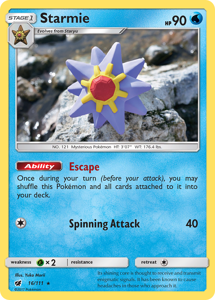 Starmie (16/111) [Sun & Moon: Crimson Invasion] | Jack's On Queen