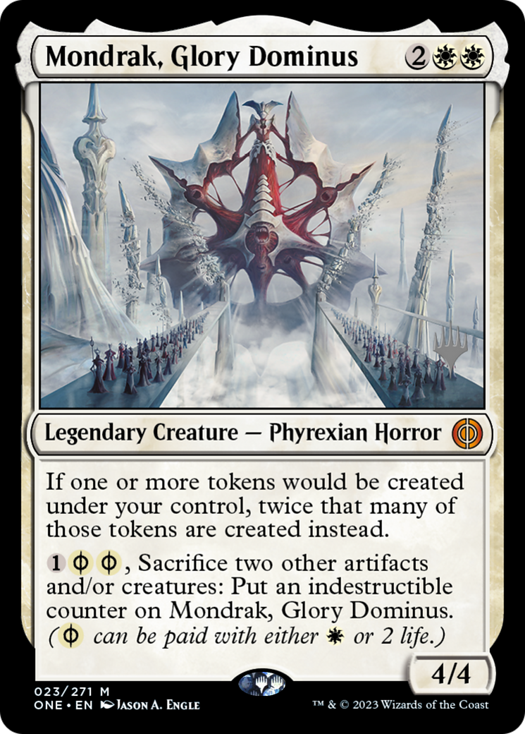 Mondrak, Glory Dominus (Promo Pack) [Phyrexia: All Will Be One Promos] | Jack's On Queen