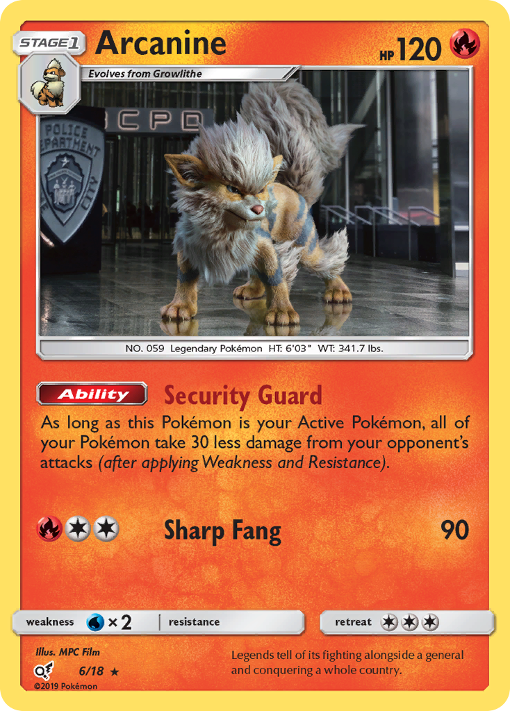 Arcanine (6/18) [Sun & Moon: Detective Pikachu] | Jack's On Queen