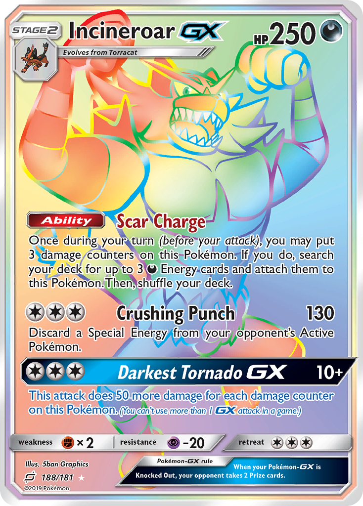 Incineroar GX (188/181) [Sun & Moon: Team Up] | Jack's On Queen