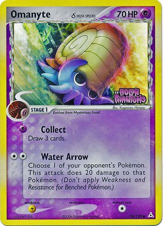 Omanyte (74/110) (Delta Species) (Stamped) [EX: Holon Phantoms] | Jack's On Queen