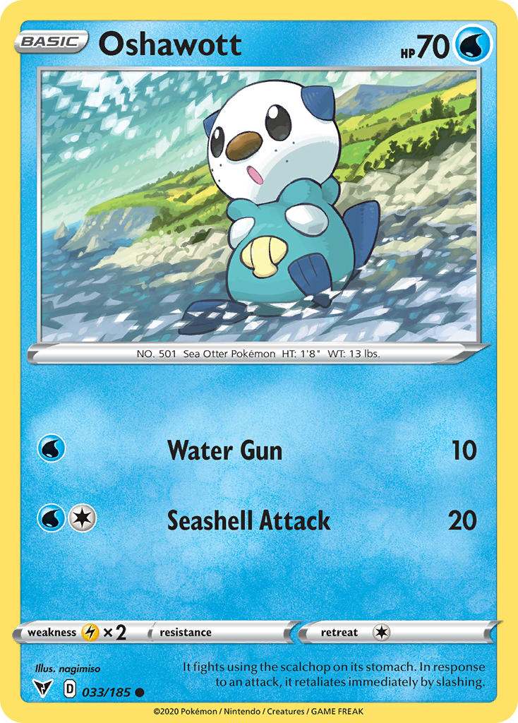 Oshawott (033/185) [Sword & Shield: Vivid Voltage] | Jack's On Queen