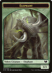 Elephant // Saproling Double-Sided Token [Commander 2015 Tokens] | Jack's On Queen