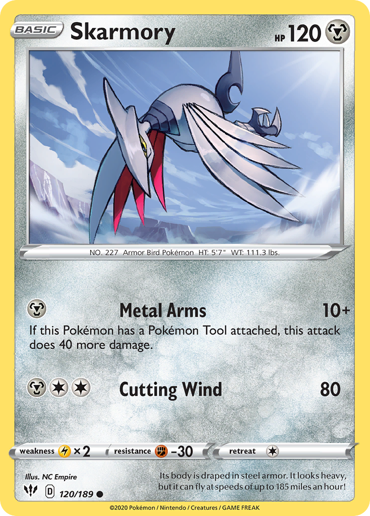 Skarmory (120/189) [Sword & Shield: Darkness Ablaze] | Jack's On Queen