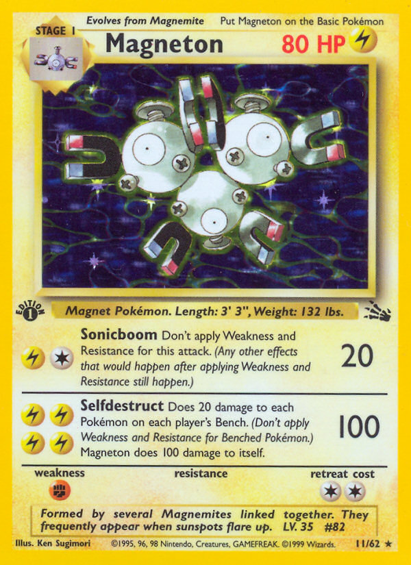 Magneton (11/62) [Fossil 1st Edition] | Jack's On Queen