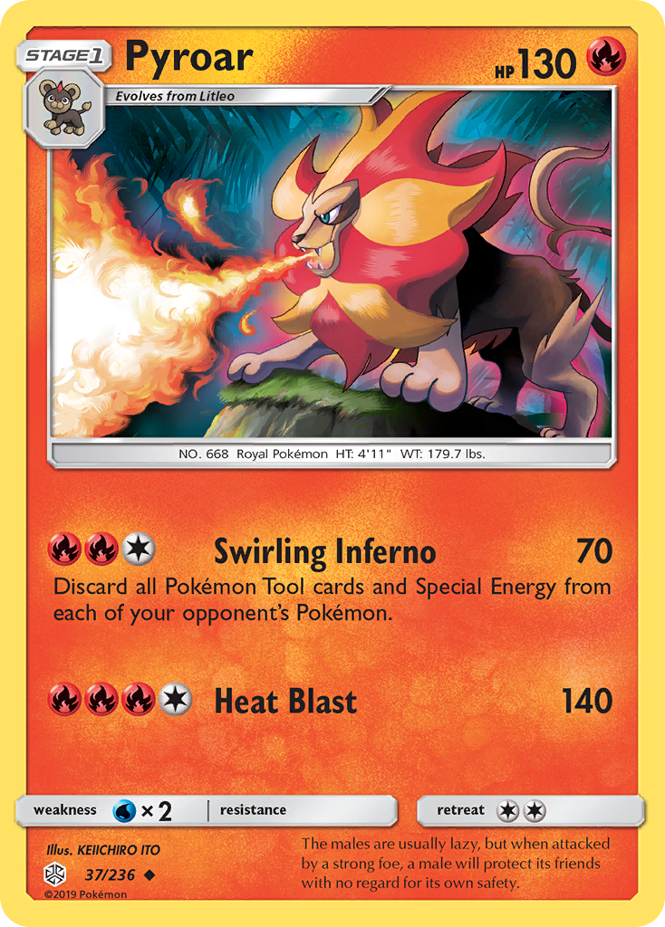 Pyroar (37/236) [Sun & Moon: Cosmic Eclipse] | Jack's On Queen