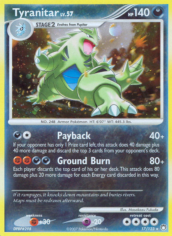 Tyranitar (17/123) [Diamond & Pearl: Mysterious Treasures] | Jack's On Queen