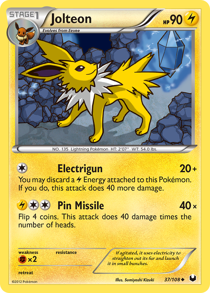 Jolteon (37/108) [Black & White: Dark Explorers] | Jack's On Queen