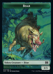 Boar // Monk Double-sided Token [Double Masters 2022 Tokens] | Jack's On Queen