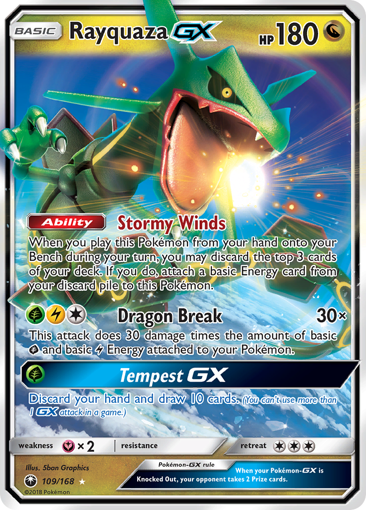 Rayquaza GX (109/168) [Sun & Moon: Celestial Storm] | Jack's On Queen