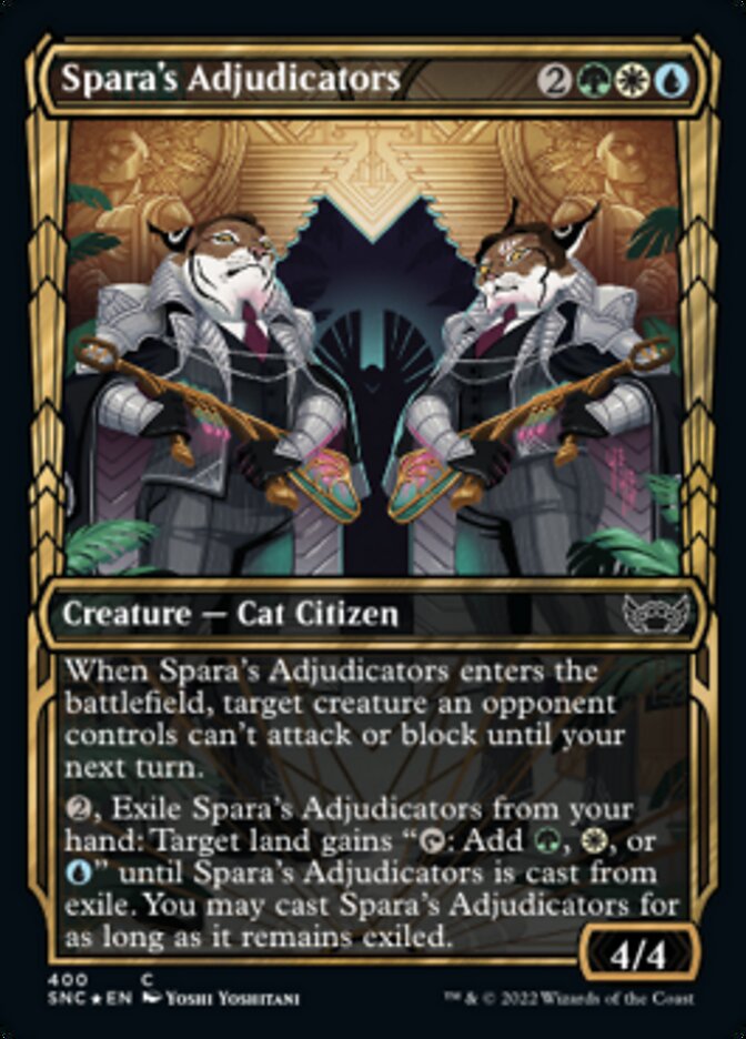 Spara's Adjudicators (Showcase Golden Age Gilded Foil) [Streets of New Capenna] | Jack's On Queen