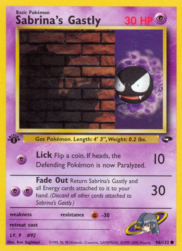 Sabrina's Gastly (96/132) [Gym Challenge 1st Edition] | Jack's On Queen