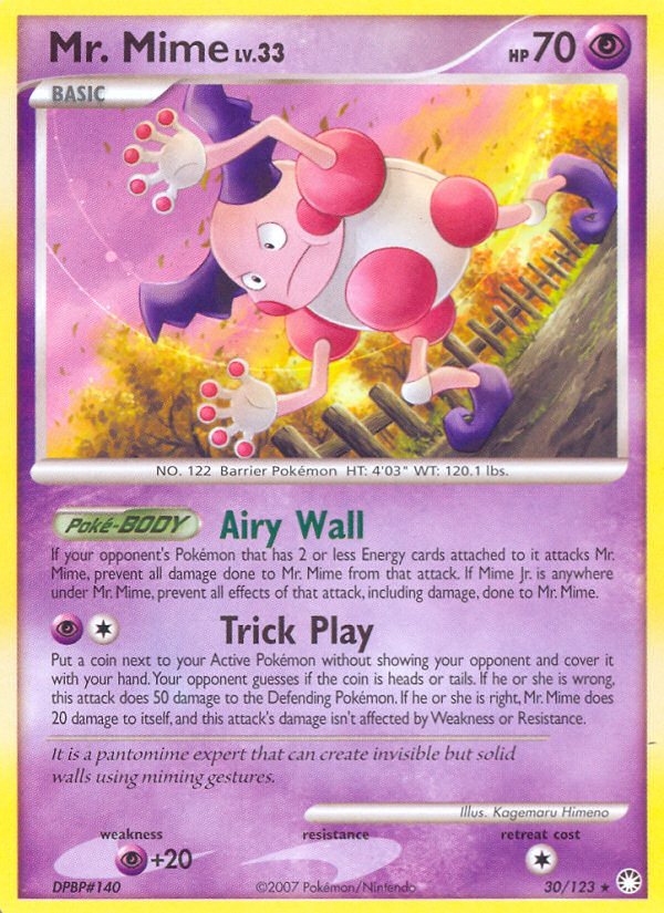 Mr. Mime (30/123) [Diamond & Pearl: Mysterious Treasures] | Jack's On Queen
