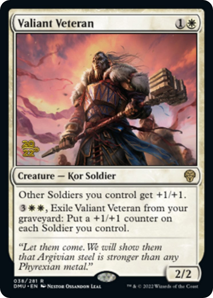 Valiant Veteran [Dominaria United Prerelease Promos] | Jack's On Queen