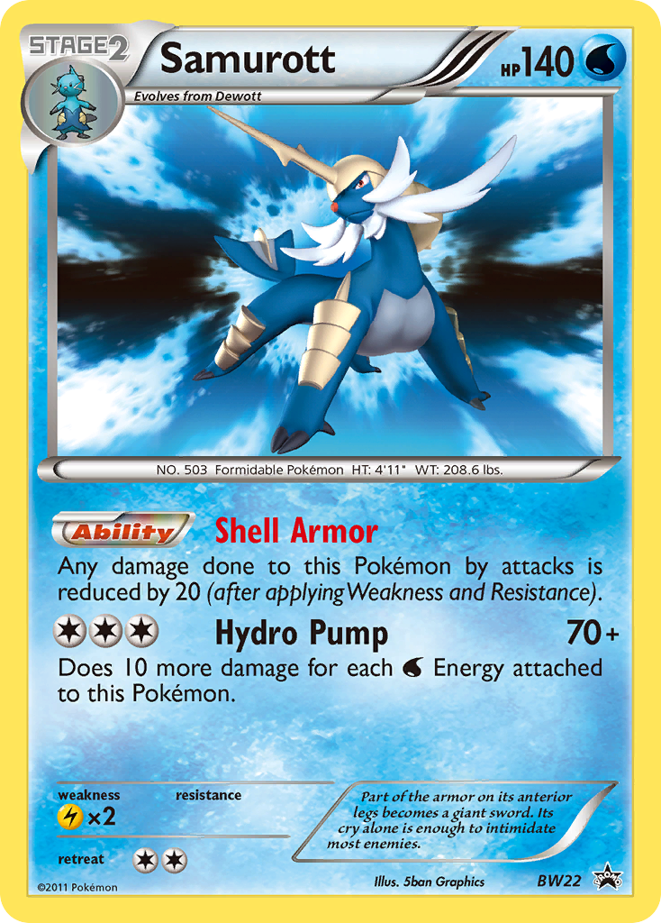 Samurott (BW22) [Black & White: Black Star Promos] | Jack's On Queen