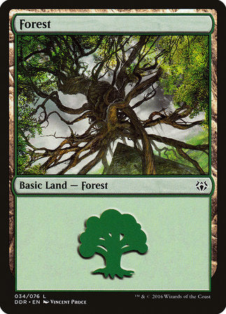 Forest (34) [Duel Decks: Nissa vs. Ob Nixilis] | Jack's On Queen