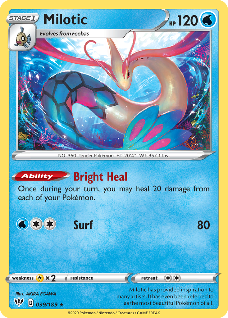 Milotic (039/189) [Sword & Shield: Darkness Ablaze] | Jack's On Queen