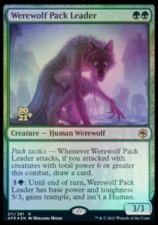 Werewolf Pack Leader [Dungeons & Dragons: Adventures in the Forgotten Realms Prerelease Promos] | Jack's On Queen