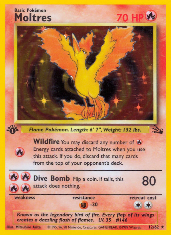 Moltres (12/62) [Fossil 1st Edition] | Jack's On Queen