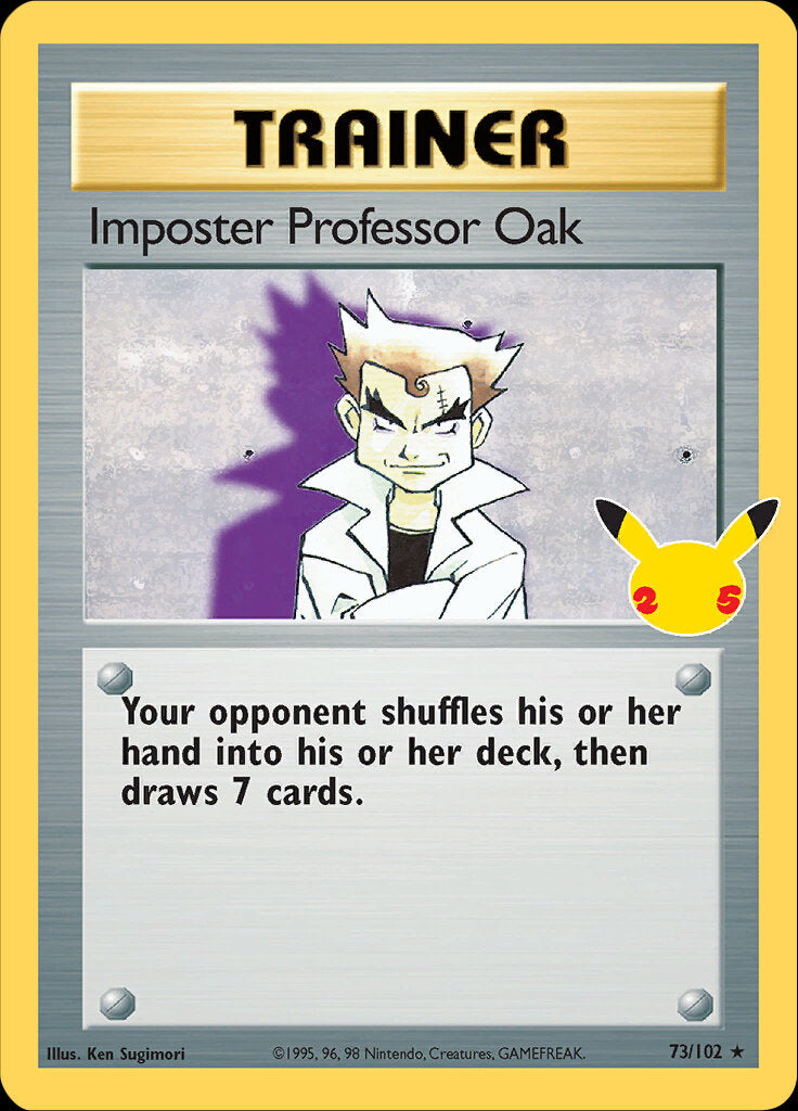 Imposter Professor Oak (73/102) [Celebrations: 25th Anniversary - Classic Collection] | Jack's On Queen