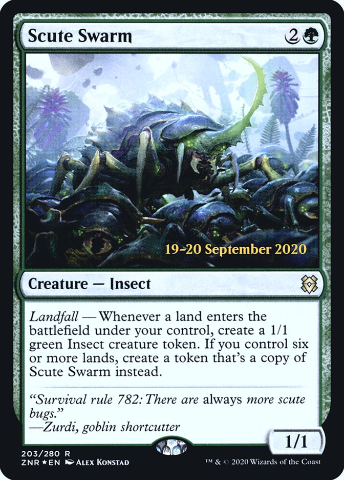 Scute Swarm  [Zendikar Rising Prerelease Promos] | Jack's On Queen