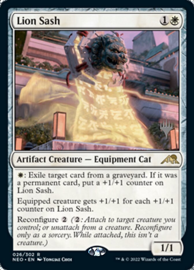 Lion Sash (Promo Pack) [Kamigawa: Neon Dynasty Promos] | Jack's On Queen