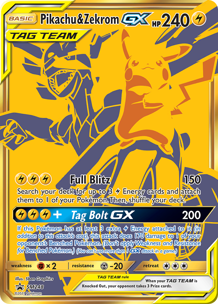 Pikachu & Zekrom GX (SM248) (Jumbo Card) [Sun & Moon: Black Star Promos] | Jack's On Queen