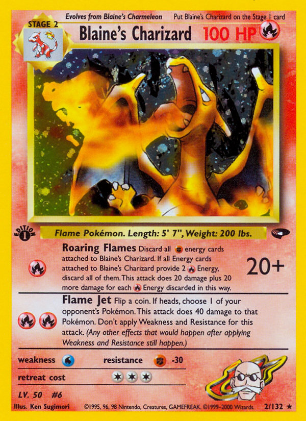 Blaine's Charizard (2/132) [Gym Challenge 1st Edition] | Jack's On Queen