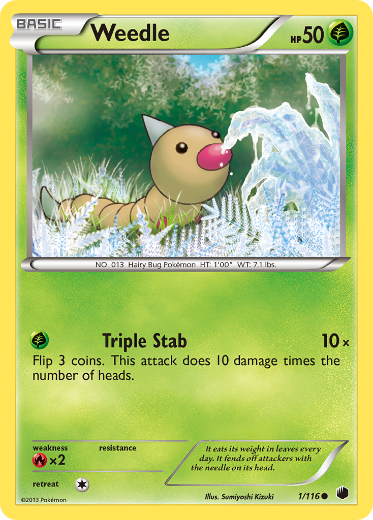 Weedle (1/116) [Black & White: Plasma Freeze] | Jack's On Queen