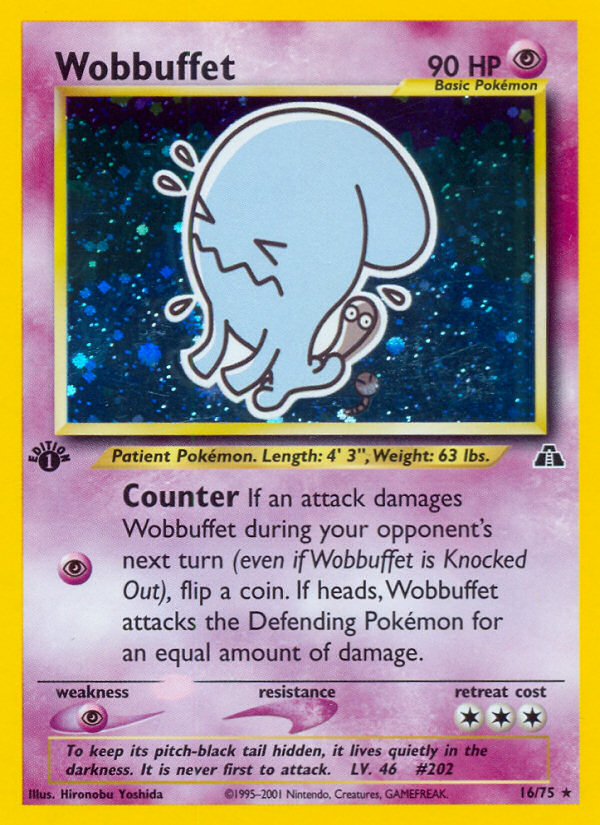 Wobbuffet (16/75) [Neo Discovery 1st Edition] | Jack's On Queen