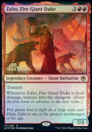 Zalto, Fire Giant Duke [Dungeons & Dragons: Adventures in the Forgotten Realms Prerelease Promos] | Jack's On Queen