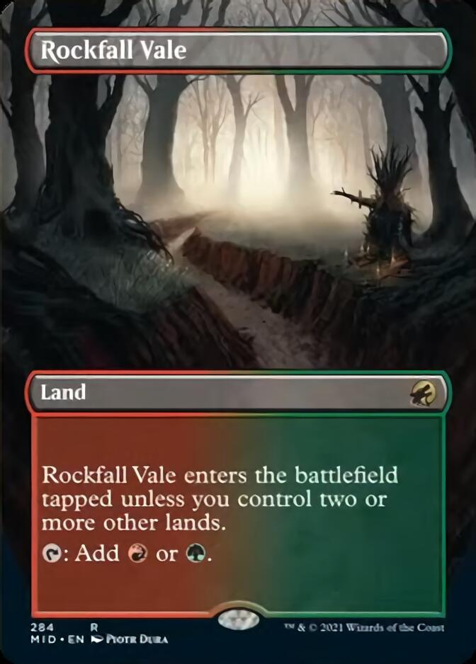 Rockfall Vale (Borderless) [Innistrad: Midnight Hunt] | Jack's On Queen