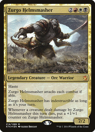 Zurgo Helmsmasher [Khans of Tarkir Promos] | Jack's On Queen