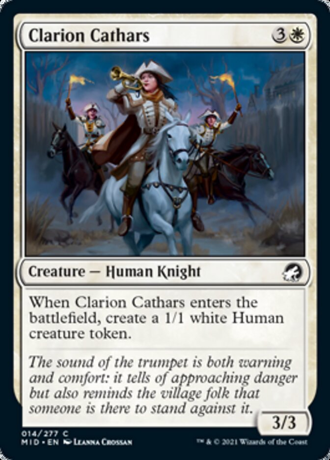 Clarion Cathars [Innistrad: Midnight Hunt] | Jack's On Queen