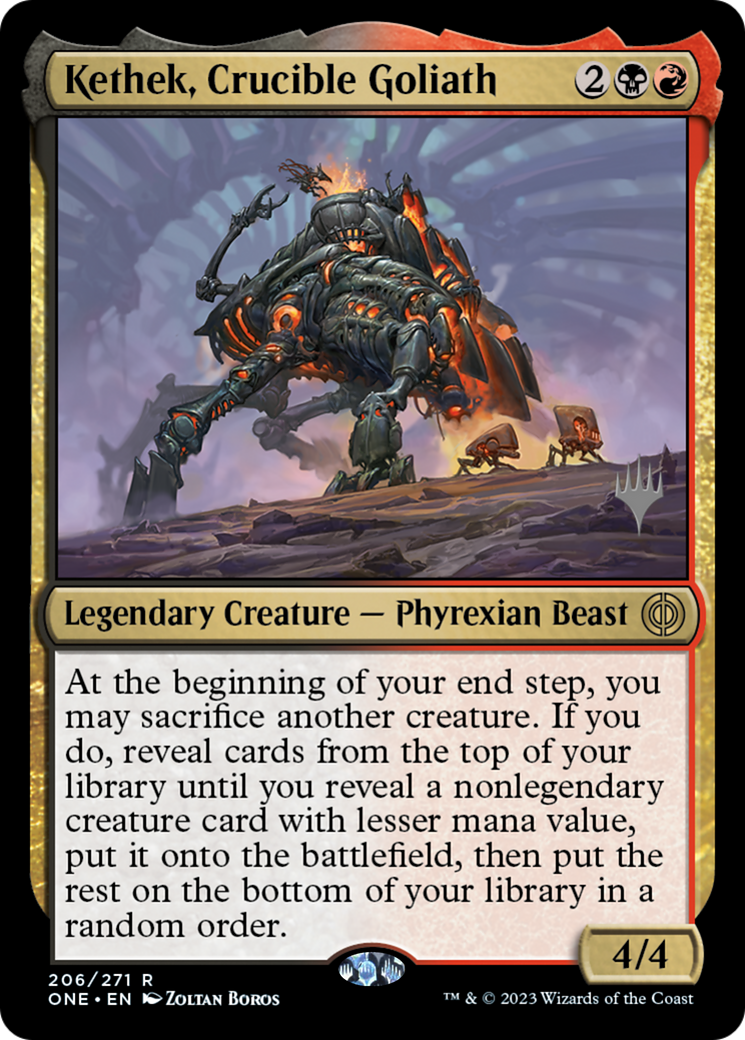 Kethek, Crucible Goliath (Promo Pack) [Phyrexia: All Will Be One Promos] | Jack's On Queen